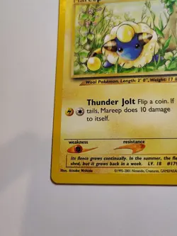 Mareep Neo Discovery 58/75 Vintage WOTC Pokemon Card TCG 2001 - Image 5