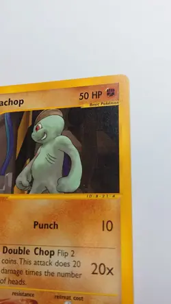 💥 Machop Pokemon 2002 TCG Expedition Base Set 117/165 Vintage Card MP - Image 3