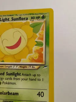 Pokemon TCG Light Sunflora 072/105 Neo Destiny Common card Unlimited LP - Image 3
