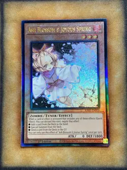 Yugioh Ash Blossom & Joyous Spring RA01-EN008 Prismatic Ultimate Rare 1st Ed NM - Image 1