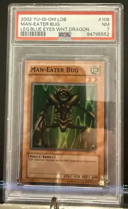 Man-Eater Bug 2002 LOB-108 Super Rare PSA 7 - Image 1