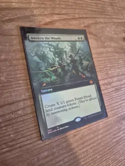 Awaken the Woods Foil Extended Art The Brothers' War Magic MTG NM - Image 5