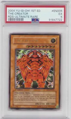 THE CREATOR YUGIOH 1ST EDITION HOLO RDS-EN005 PSA #91847722 GRADED EX 5 2004 - Image 1