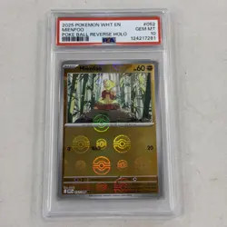 PSA 10 2025 POKEMON WHT EN-WHITE FLARE #052 MIENFOO POKE BALL REVERSE HOLO POP 3 - Image 1