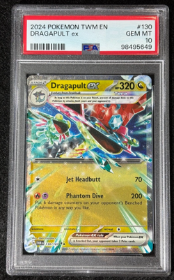 2024 Pokemon Dragapult ex #130 Twilight Masquerade PSA 10 (Gem Mint) - Image 1