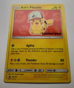 Lightly Played - Pokemon Ash's Pikachu #SM109 - I Choose You Movie Promo - Image 4