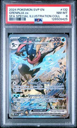 2024 POKEMON SVP EN-SV BLACK STAR PROMO #132 GRENINJA EX PSA 8 - Image 1