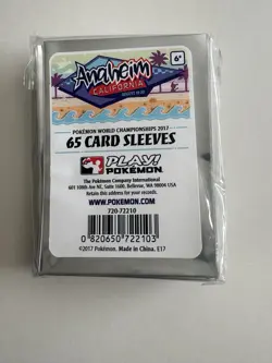 2017 Pokemon World Championships Anaheim Competitor Sleeves SEALED (65 Ct) - Image 2