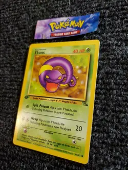Pokemon TCG Ekans Fossil 46/62 1st Edition Wizards Base Set NM+ - Image 2