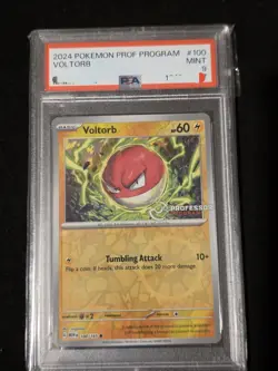 2024 POKEMON 151 PROFESSOR PROGRAM PROMO VOLTORB REVERSE HOLO - Image 1