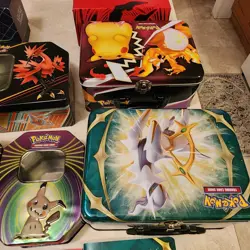 Lot of 17 Empty Pokemon Tins, Lunch Boxes, Pokeball, & More - Charizard Pikachu - Image 2
