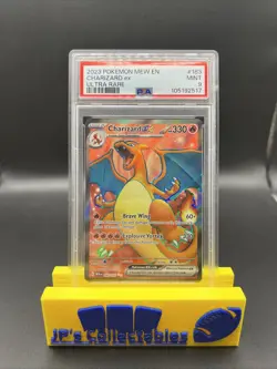 2023 Pokemon Mew EN-151 Charizard Ex #183 Ultra Rare PSA 9 - Image 1