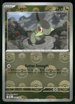 Axew (Poke Ball Pattern) 068/086 Common Holo NM Pokemon SV: Black Bolt - Image 1