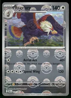 Braviary (Poke Ball Pattern) 078/086 Uncommon Holo NM Pokemon SV: Black Bolt - Image 1