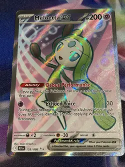 Pokemon TCG Meloetta ex 159/086 Holo Double Rare Black Bolt NM/M - Image 1
