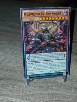 YuGiOh D/D/D Oblivion King Abyss Ragnarok SP17-EN029 1st Edition Starfoil Rare - Image 2