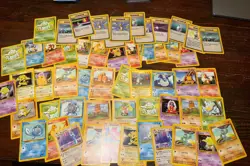 1999 WOTC Pokemon base set Unlimited Lot damaged Condition 58 Cards Pictured - Image 1