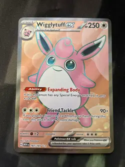 Wigglytuff ex 187/165 Sv: Scarlet & Violet 151 Holo Pokemon Card Full Art - Image 1