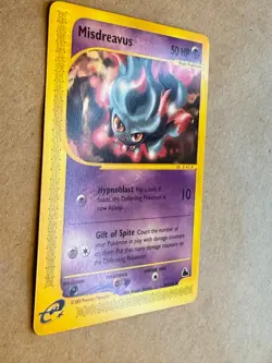 2 Pokemon Skyridge cards Misdreavus #039 LP Miracle Sphere #131 NM - Image 2