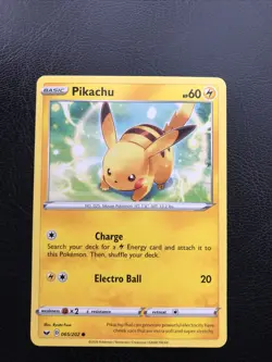 Pikachu 65/202 - Sword & Shield Base - Common - Pokemon Card - Pack Fresh Mint - Image 1