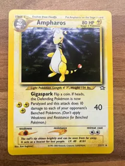 Pokemon Cards: Neo Genesis Rare Holo: Ampharos 1/111 - Image 1