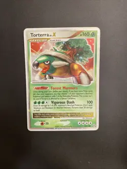 Pokemon TCG Torterra LV.X 122/130 Diamond and Pearl Holo Card - Image 1