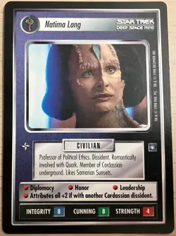 Natima Lang Star Trek CCG Card Game DS9 Rare LP - Image 1