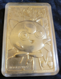 23K Gold Plated Jigglypuff Pokemon Card Burger King Promotion 1999 Nintendo - Image 1