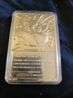 23K Gold Plated Jigglypuff Pokemon Card Burger King Promotion 1999 Nintendo - Image 2