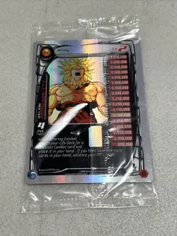 Broly Lv2 Hi-Tech Foil Promo #F1 Limited Dragon Ball Z/GT Score DBZ Card UR Seal - Image 1