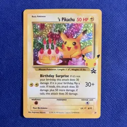 Pokemon Pikachu Birthday Celebrations 25th Anniversary SWHS Card - NM - Image 1