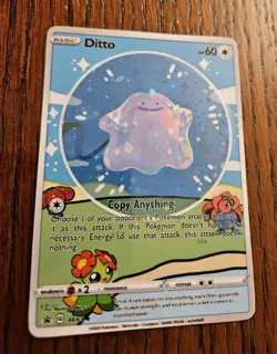 Pokemon Bubble Ditto Holo Custom Trading Card Fan Made Art Collectible - Image 1