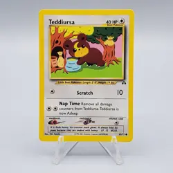 Teddiursa Neo Discovery 65/75 Vintage WOTC Pokemon Card TCG 2001 - Image 1
