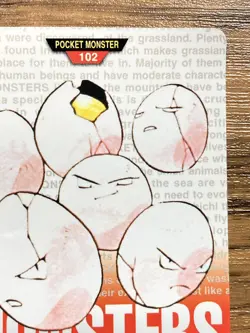 Pokemon Carddass Card Exeggcute No.102 Bandai Pocket Monsters Red ver. 1996 - Image 4