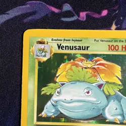 Pokemon TCG Venusaur Base Set Rare Card 15/102 Vintage Unlimited Nice Holo LP - Image 2