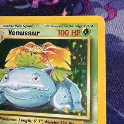 Pokemon TCG Venusaur Base Set Rare Card 15/102 Vintage Unlimited Nice Holo LP - Image 3