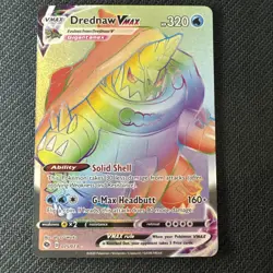 Pokemon Drednaw VMAX Rainbow TCG Card 75/73 Champions Path - Image 1