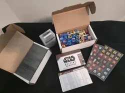 star wars destiny dice and card game lot (330 sleeved cards, 79 dice, tokens) - Image 1
