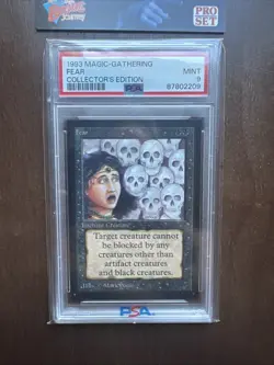 1993 Magic: the Gathering - CE FEAR PSA 9 MTG 💀💀💀💀💀💀💀 - Image 1