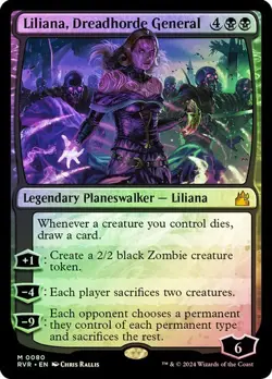 Liliana, Dreadhorde General *Foil* - RVR - NM - Magic The Gathering - MTG - Image 1