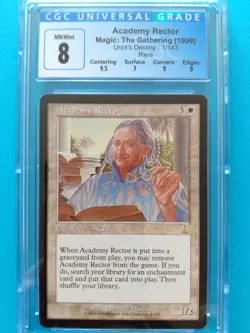 ☀🎓Academy Rector🎓☀ Urza's Saga 1999 MTG Reserved List | NM++/Mint CGC 8! - Image 1