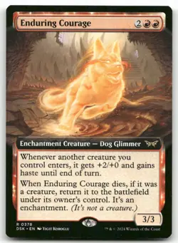 Enduring Courage (Extended Art) #378 MTG Duskmourn NM X1 - Image 1
