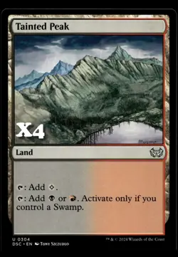 Tainted Peak #304 MTG Duskmourn NM X4 - Image 1