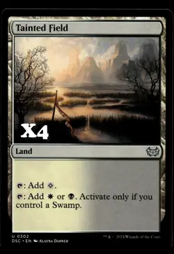 Tainted Field #302 MTG Duskmourn NM X4 - Image 1