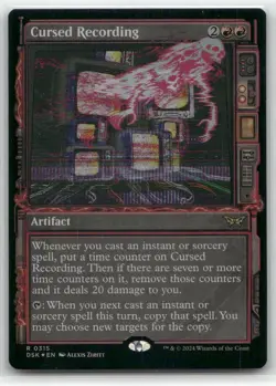 Cursed Recording (Showcase) #315 FOIL MTG Duskmourn NM X1 - Image 1