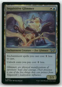 Inquisitive Glimmer #217 FOIL MTG Duskmourn NM X1 - Image 1