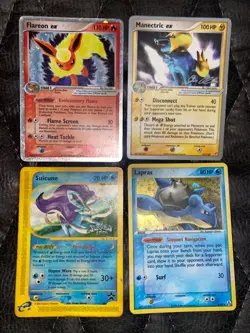 Pokemon Card Lot : Flareon ex, Manectric ex, Suicune, Lapras. - Image 1