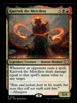 Kaervek the Merciless #222 MTG Duskmourn NM X1 - Image 1