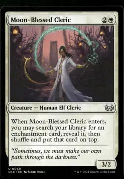 Moon-Blessed Cleric #69 MTG Duskmourn NM X1 - Image 1