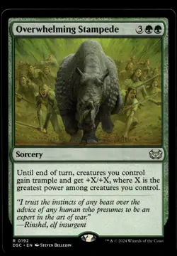 Overwhelming Stampede #192 MTG Duskmourn NM X1 - Image 1